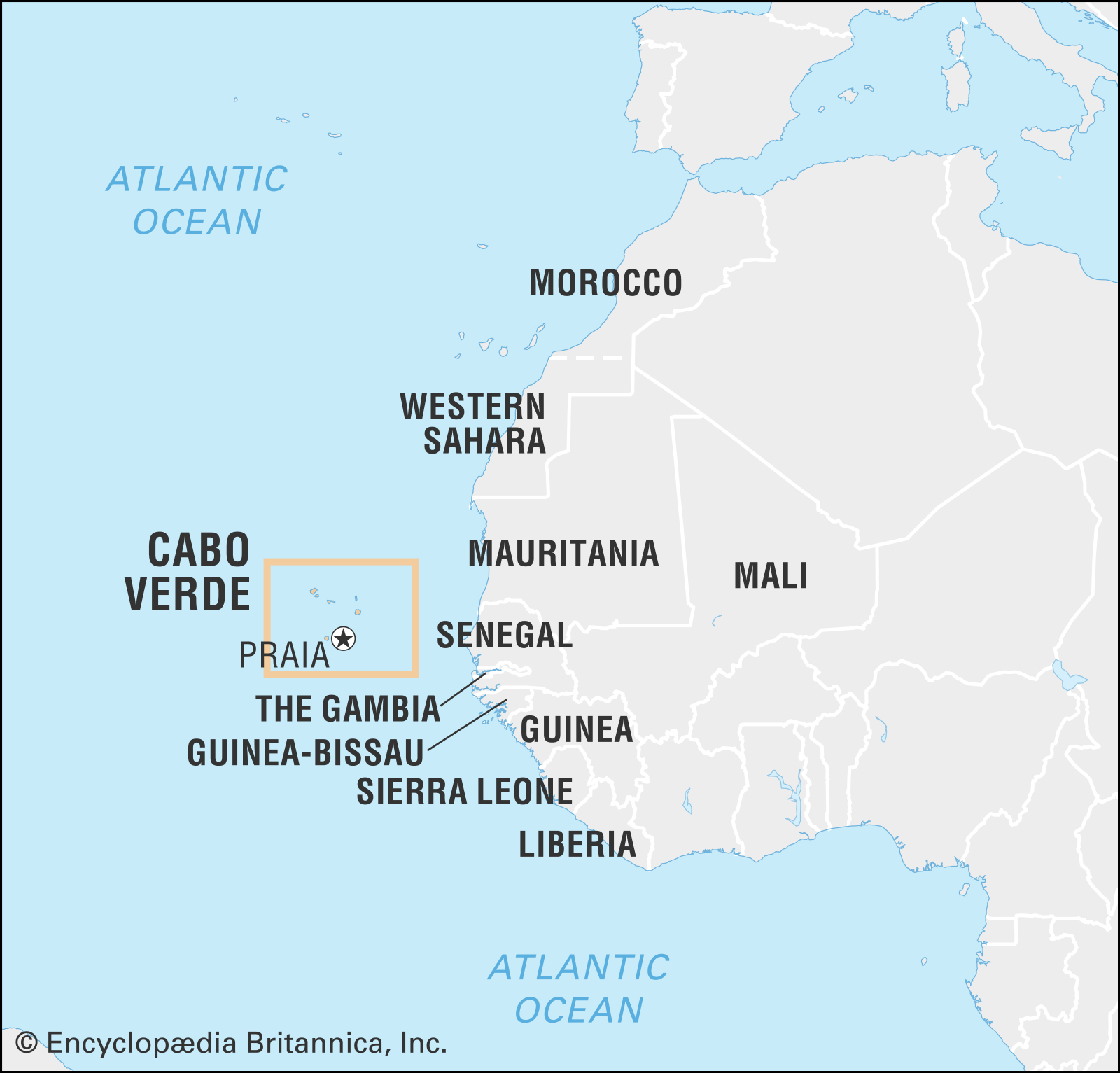 Кабо-Верде где находится Страна на карте мира