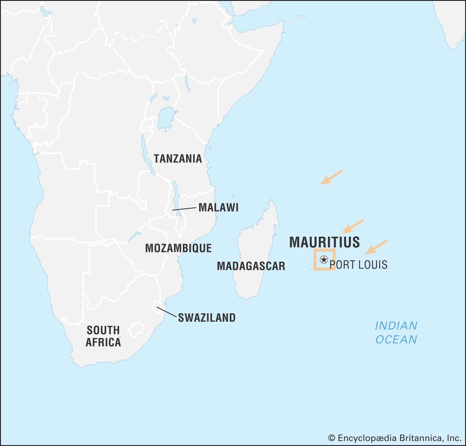 Остров Реюньон на карте в индийском океане