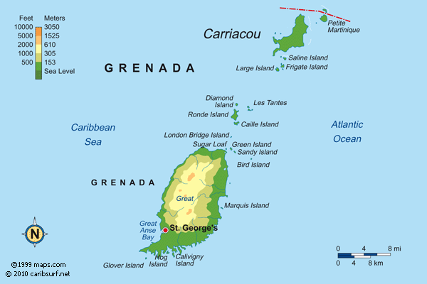 Гренада - 344 км²