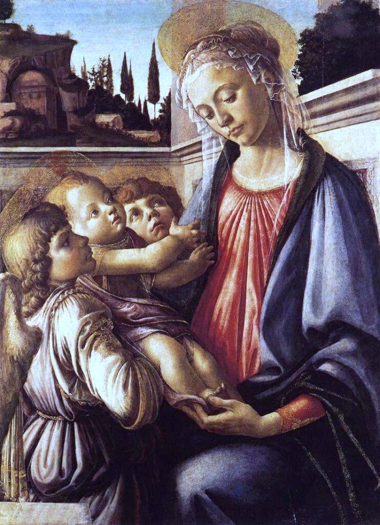 Мадонна с младенцем и двумя ангелами