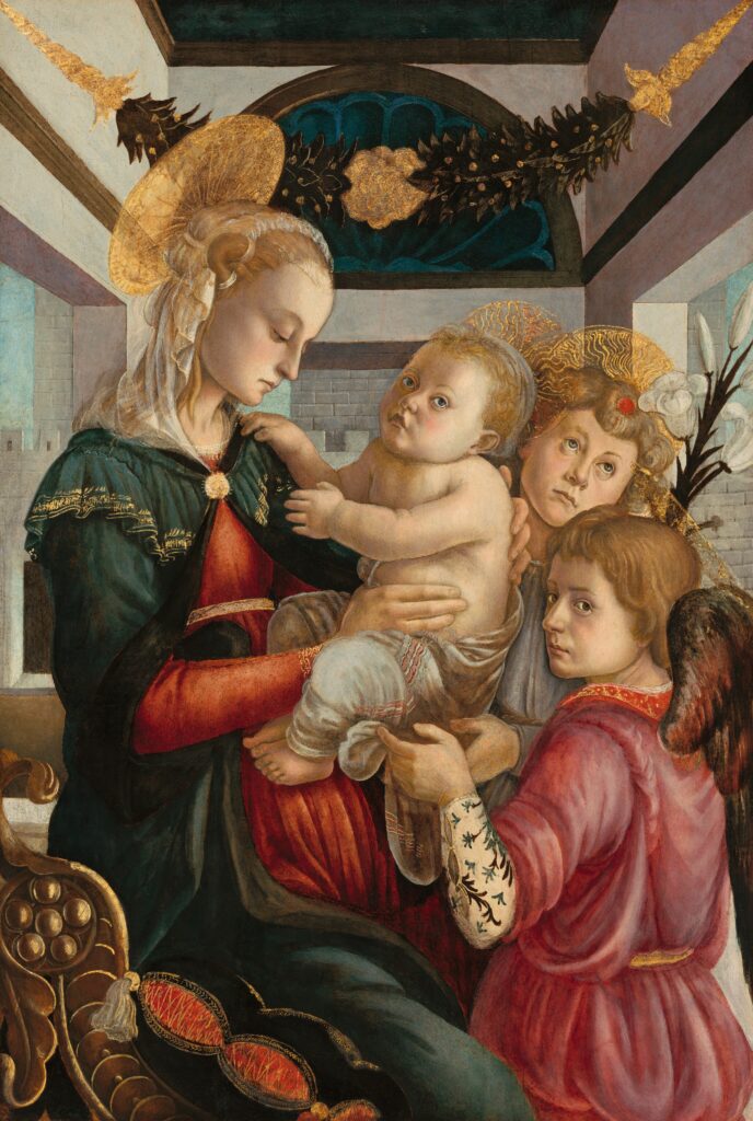 Мадонна и младенец с ангелом