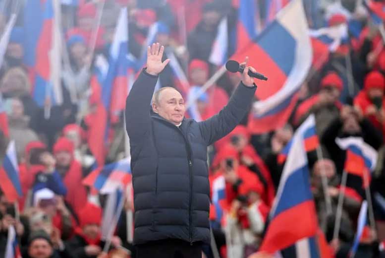 Путин выступил на митинге в Москве