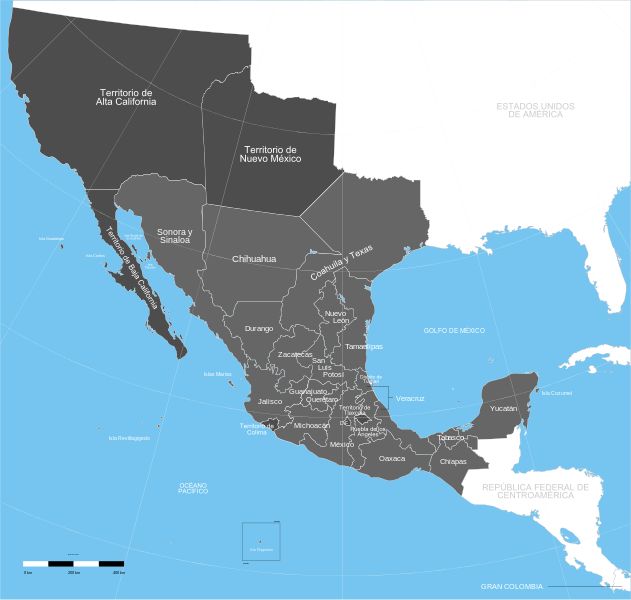 Даже Техас был частью Мексики