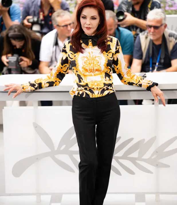 Присцилла Пресли на фотосессии перед показом фильма "Элвис" в рамках 75-го Каннского кинофестиваля 26 мая 2022 года
