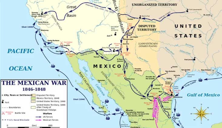 Захват земель у Мексики во время второй войны
