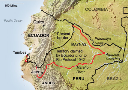 5 июля 1941 года - 29 января 1942 года - Война между Эквадором и Перу