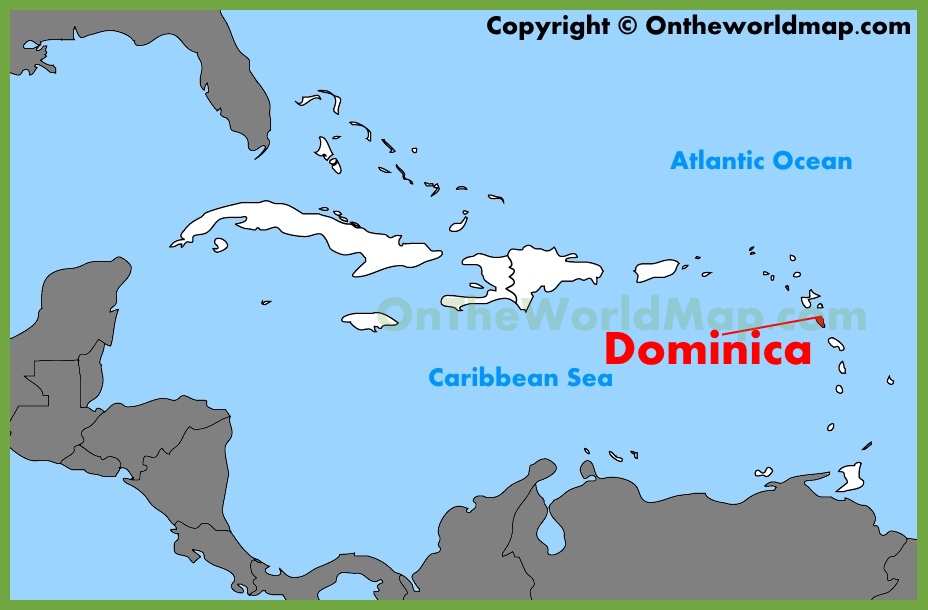 Площадь Доминики - 751 км2