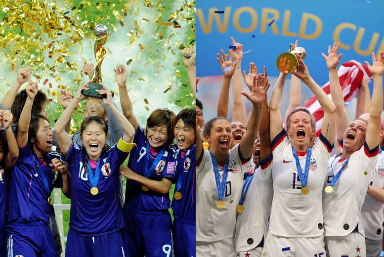 Страны, которые побеждали на женских чемпионатах мира по футболу
