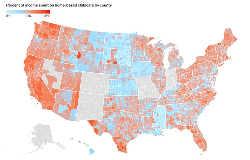 Самые дорогие регионы США по уходу за детьми