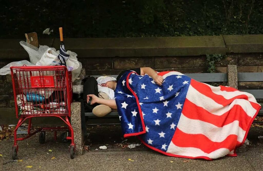 В январе 2022 года в США насчитывалось 582462 бездомных