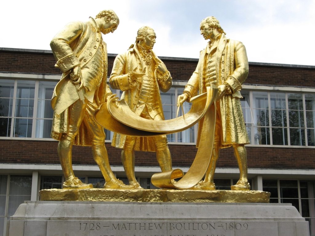 Статуи Боултону, Уотту и Мердоку