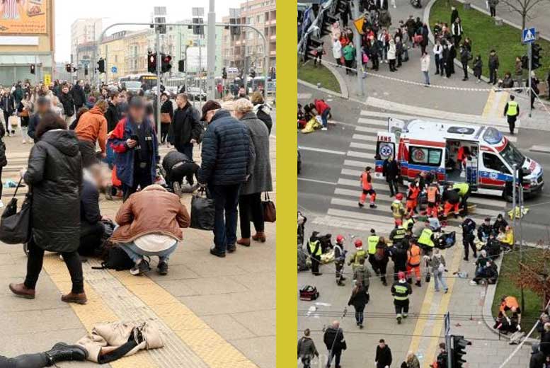 Трагедия в городе Щецин, Польша: автомобиль врезается в толпу