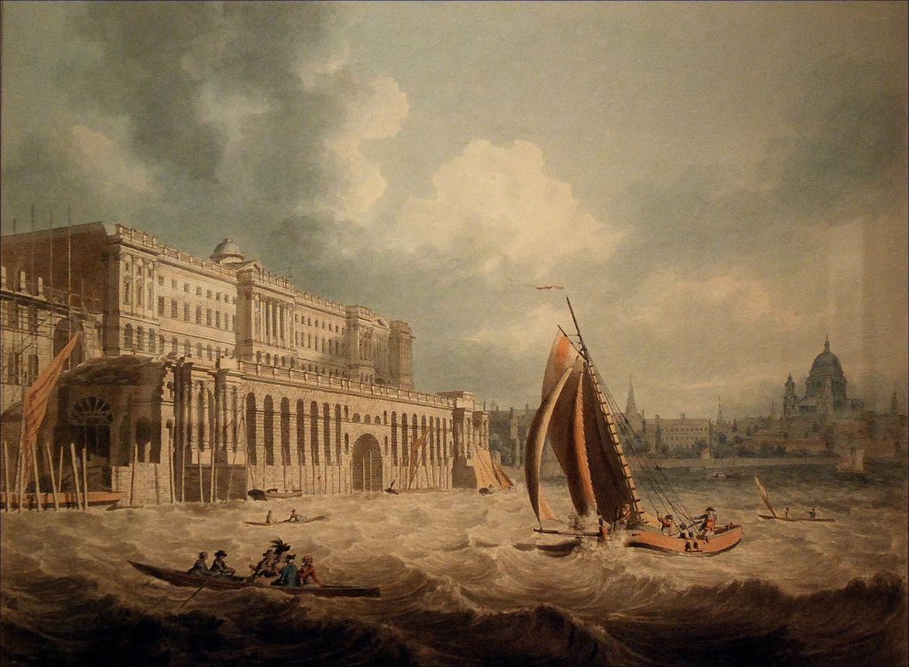 Эдвард Дейес, "Сомерсет-хаус с Темзы", 1788, Галерея Курто