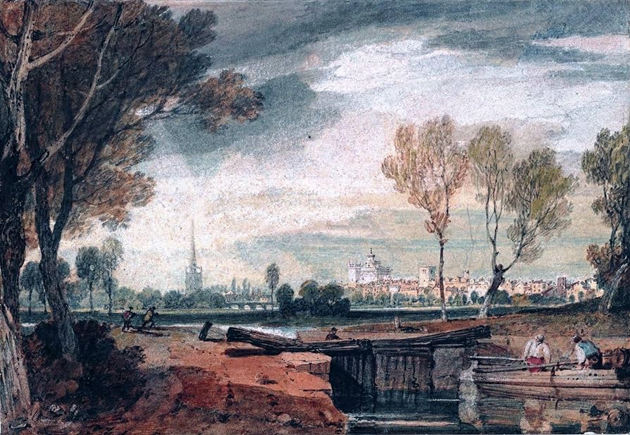 Уильям Тернер, "Абингдон со стороны навигации по Темзе", 1804, Галерея Курто