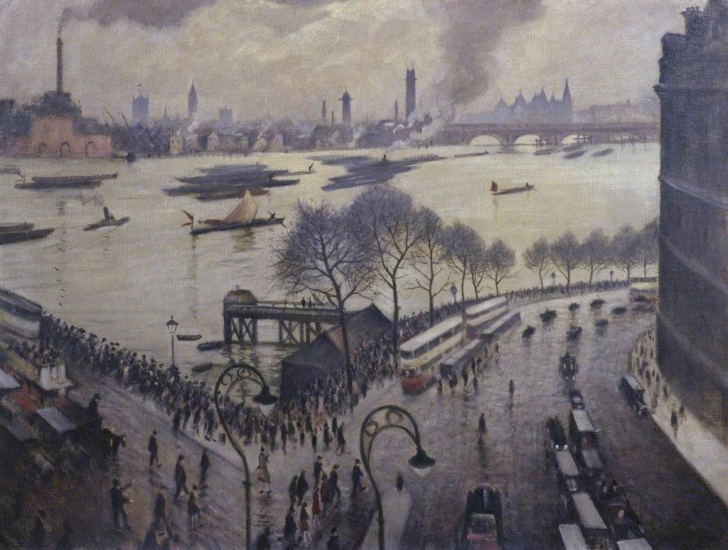 Кристофер Ричард Уинн Невинсон, "Мост Блэкфрайерс", 1927, Галерея Курто