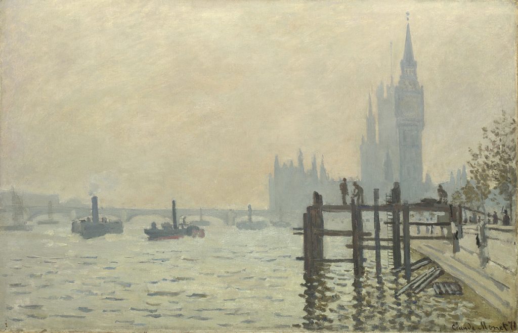 Клод Моне, "Темза под Вестминстером", 1871, Национальная галерея