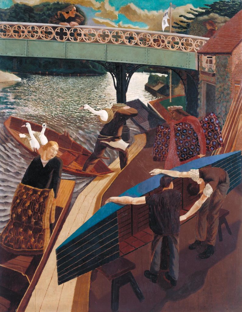 Стэнли Спенсер, "Поднятие лебедей в Кукхэме", 1915-1919, Британская галерея Тейт