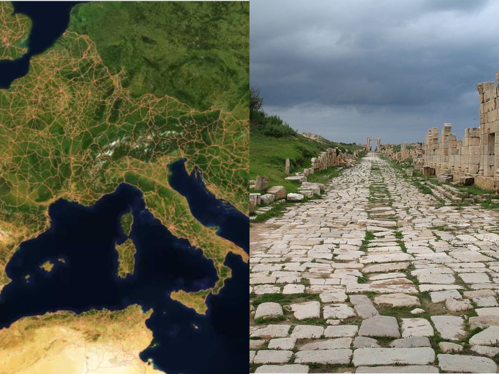 Правда о дорогах Римской империи - карта